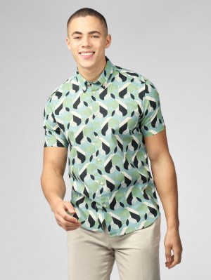 Ben Sherman Art Deco シャツ 緑 | 162894-ISW