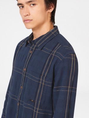 Ben Sherman B by Ben Sherman Indigo Check シャツ インディゴブルー | 876903-VXB