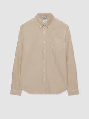 Ben Sherman Beatnik Oxford Garment Dye シャツ グレー | 917530-FSI