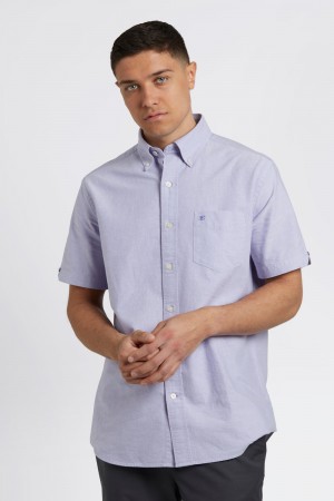 Ben Sherman Brighton Oxford シャツ 紫 | 429051-WKJ