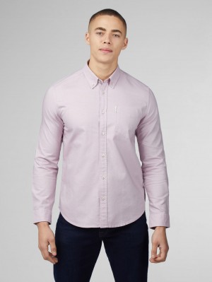 Ben Sherman Signature Oxford Long Sleeve シャツ 紫 | 659132-HFN