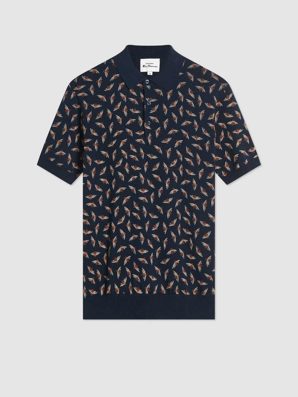 Ben Sherman Art Deco ポロネックセーター ネイビー | 570619-BSY