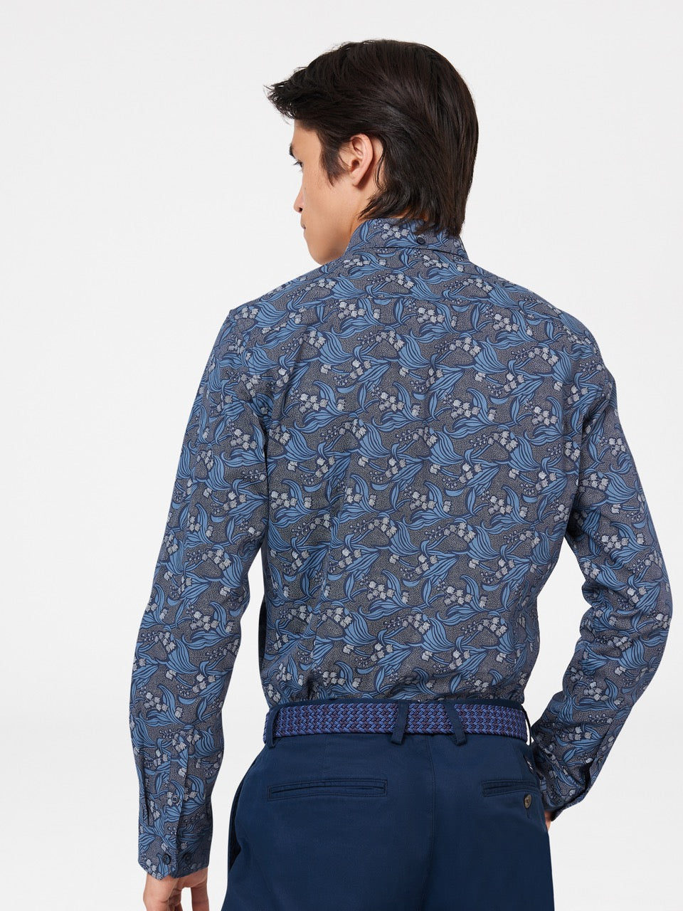 Ben Sherman Art Nouveau Floral シャツ ネイビー | 065231-YEG