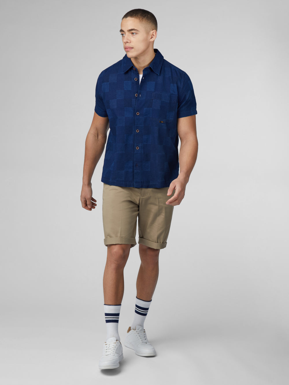 Ben Sherman B by Ben Sherman Indigo Check シャツ ネイビー | 956420-HMZ