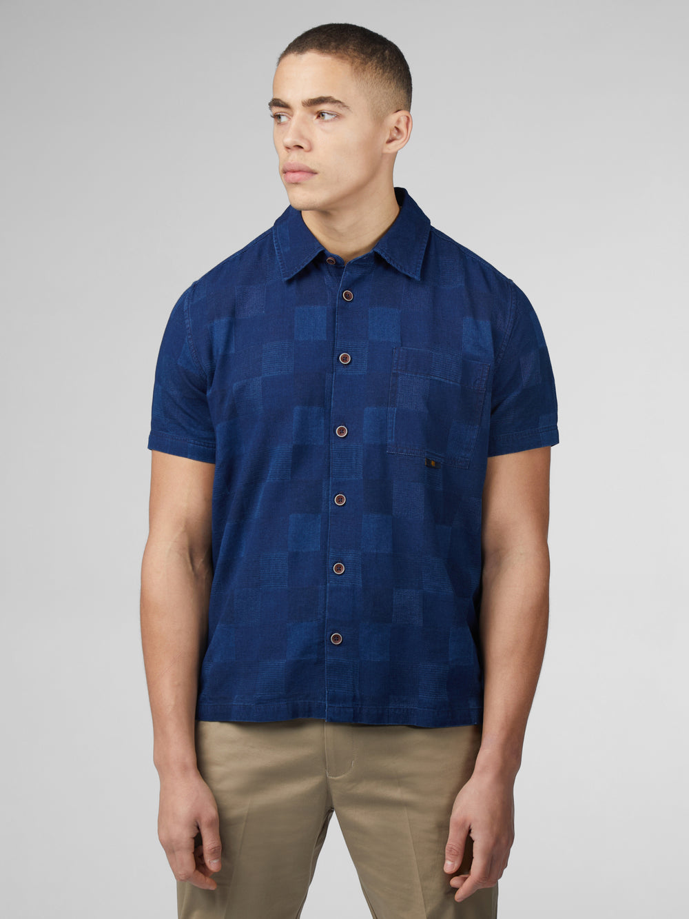 Ben Sherman B by Ben Sherman Indigo Check シャツ ネイビー | 956420-HMZ