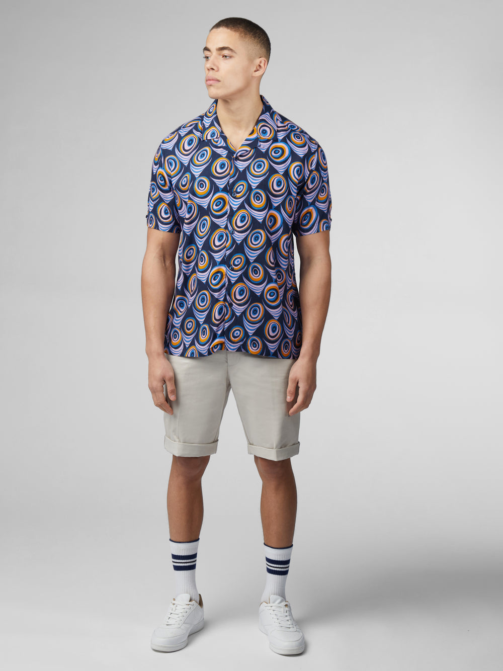 Ben Sherman B by Ben Sherman Psychedelic Print シャツ 紫 | 710426-BMS