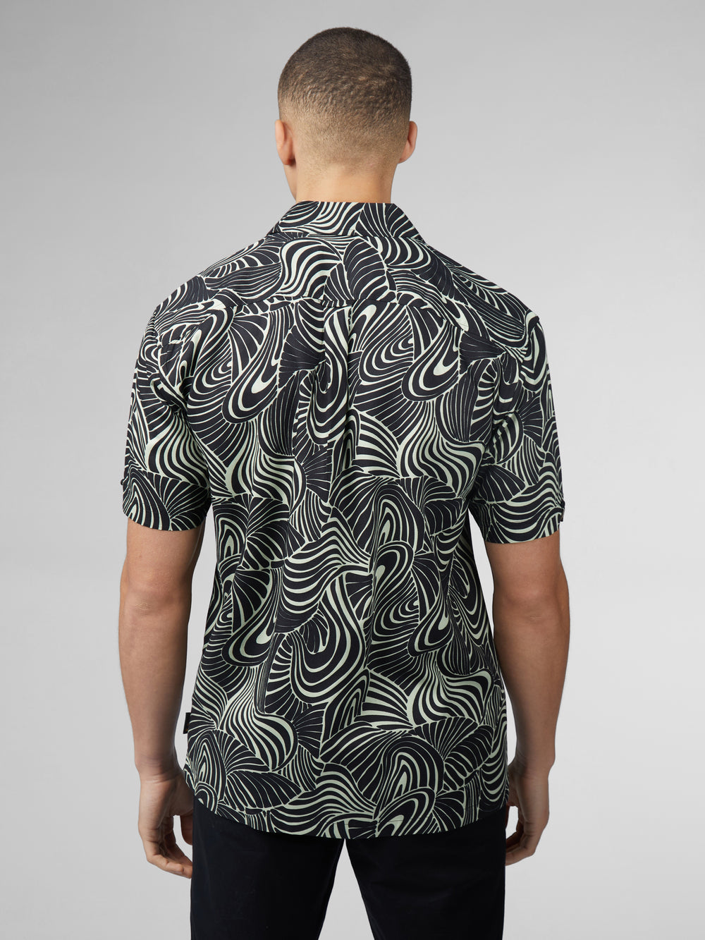 Ben Sherman B by Ben Sherman Psychedelic Swirl Print シャツ Mint | 357269-EZI