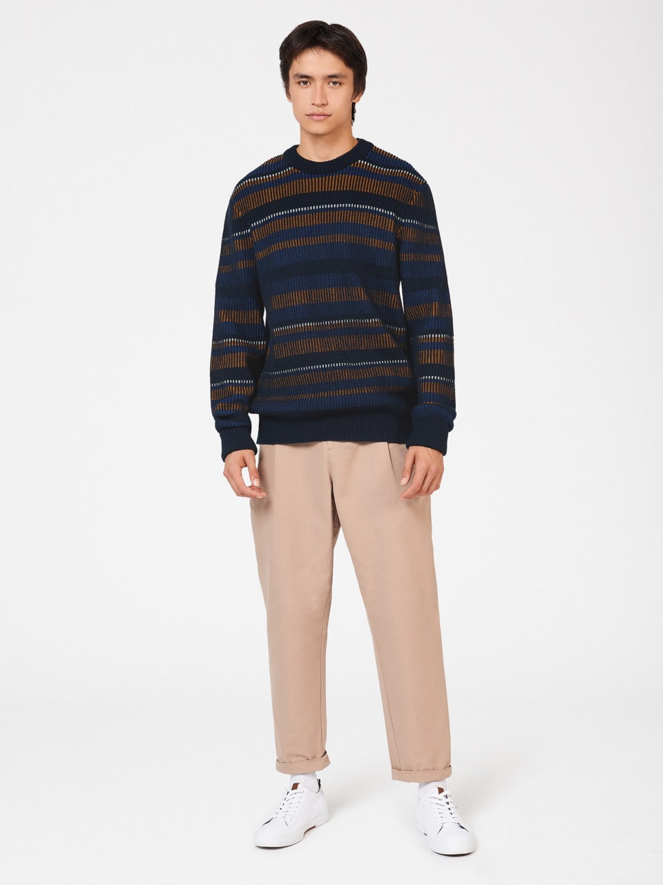 Ben Sherman B by Ben Sherman Stripe ニットウェア ネイビー | 875390-YWV