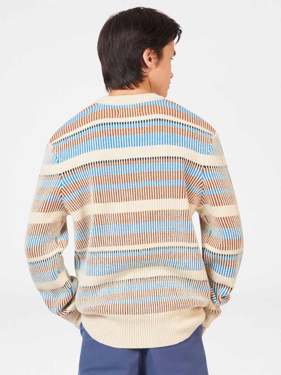 Ben Sherman B by Ben Sherman Stripe ニットウェア 白 | 849326-JXA