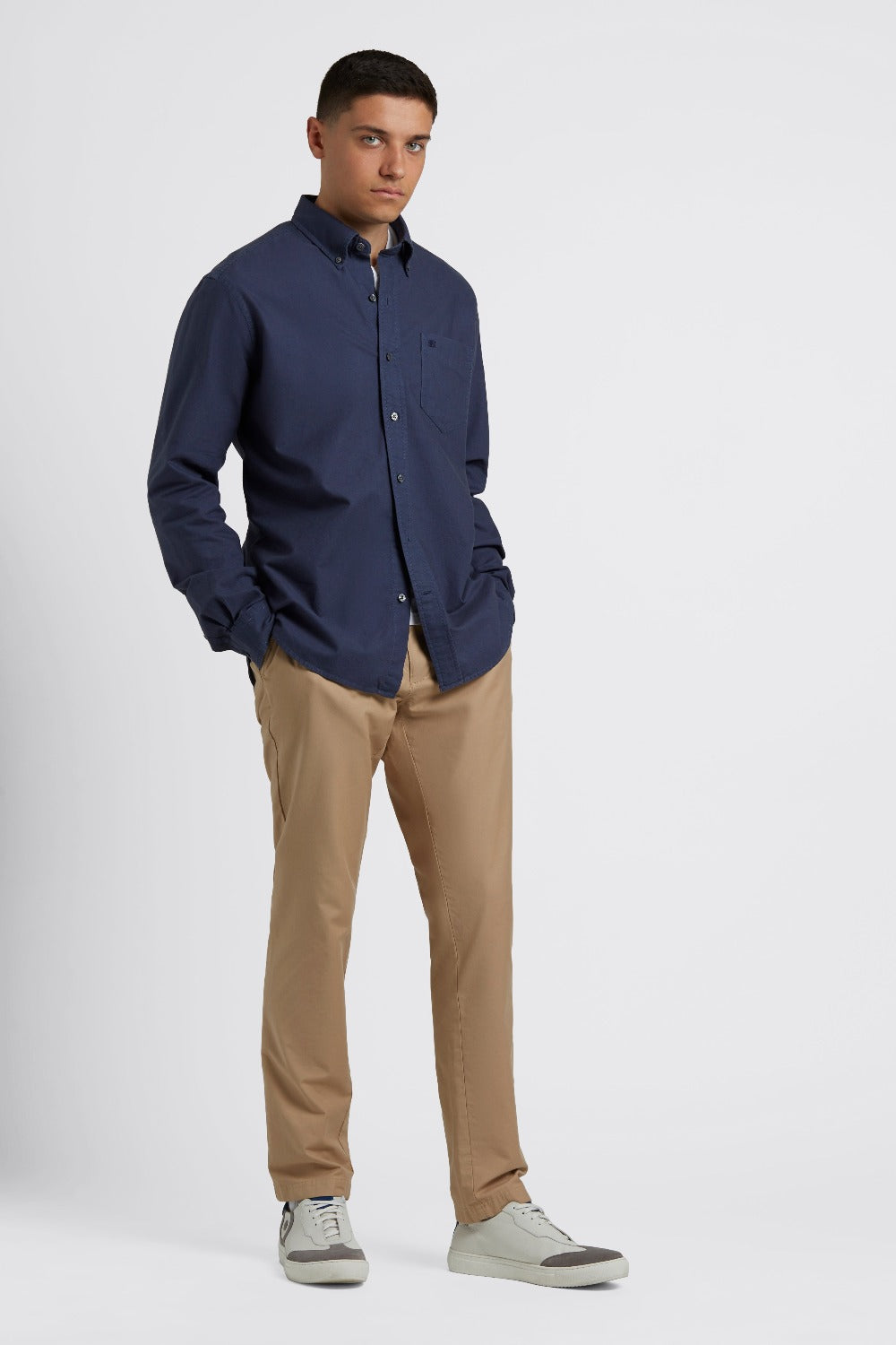 Ben Sherman Beatnik Oxford Garment Dye シャツ インディゴブルー | 427198-YQM