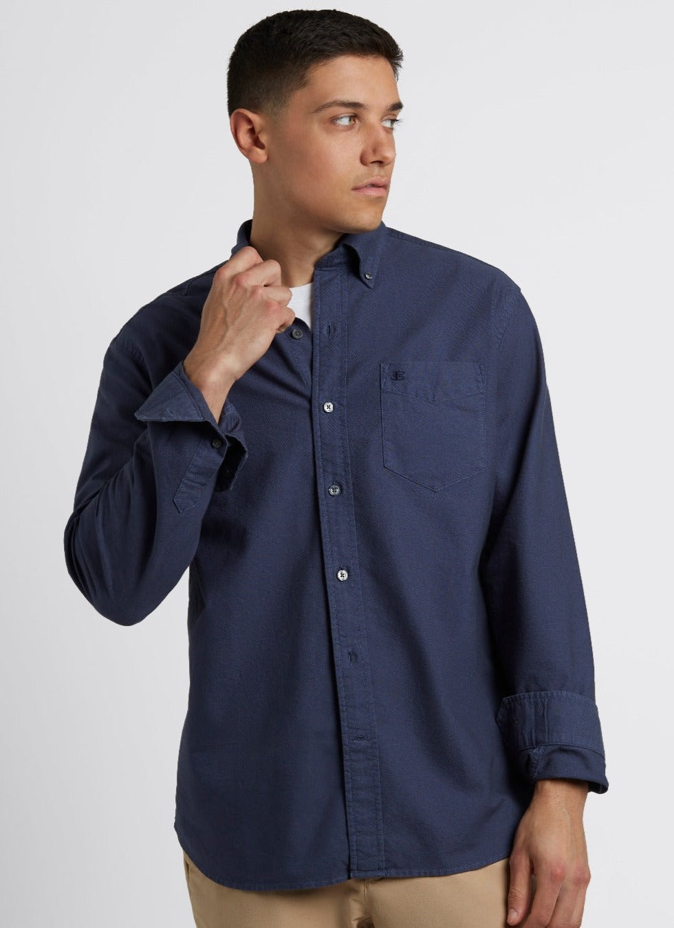 Ben Sherman Beatnik Oxford Garment Dye シャツ インディゴブルー | 427198-YQM