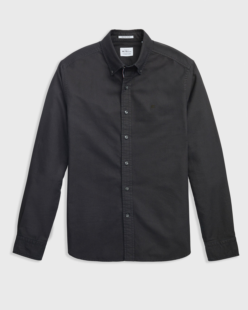 Ben Sherman Beatnik Oxford Garment Dye シャツ 黒 | 830579-VOB