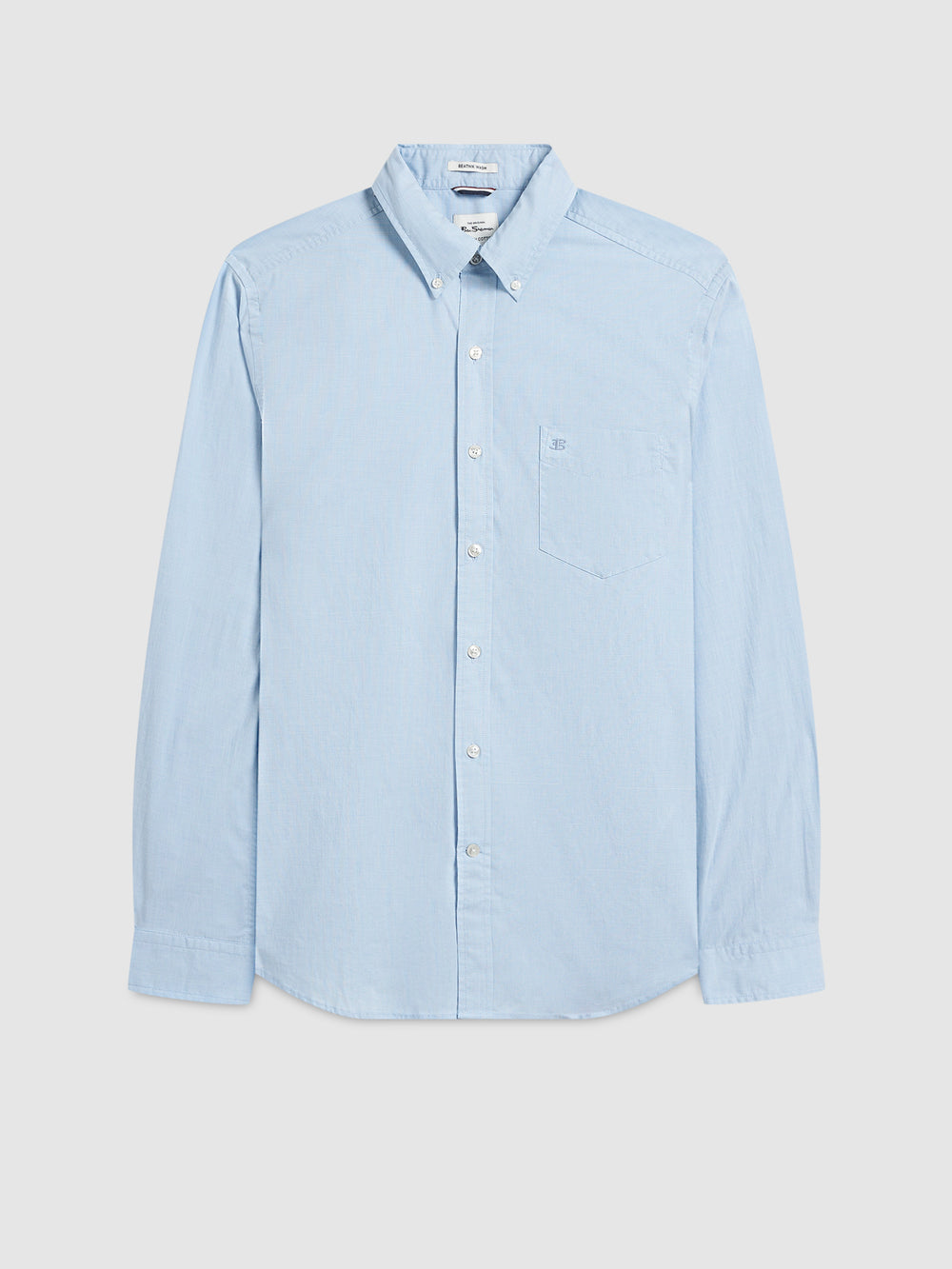 Ben Sherman Beatnik Wash Long-Sleeve シャツ 青 | 340619-TEA