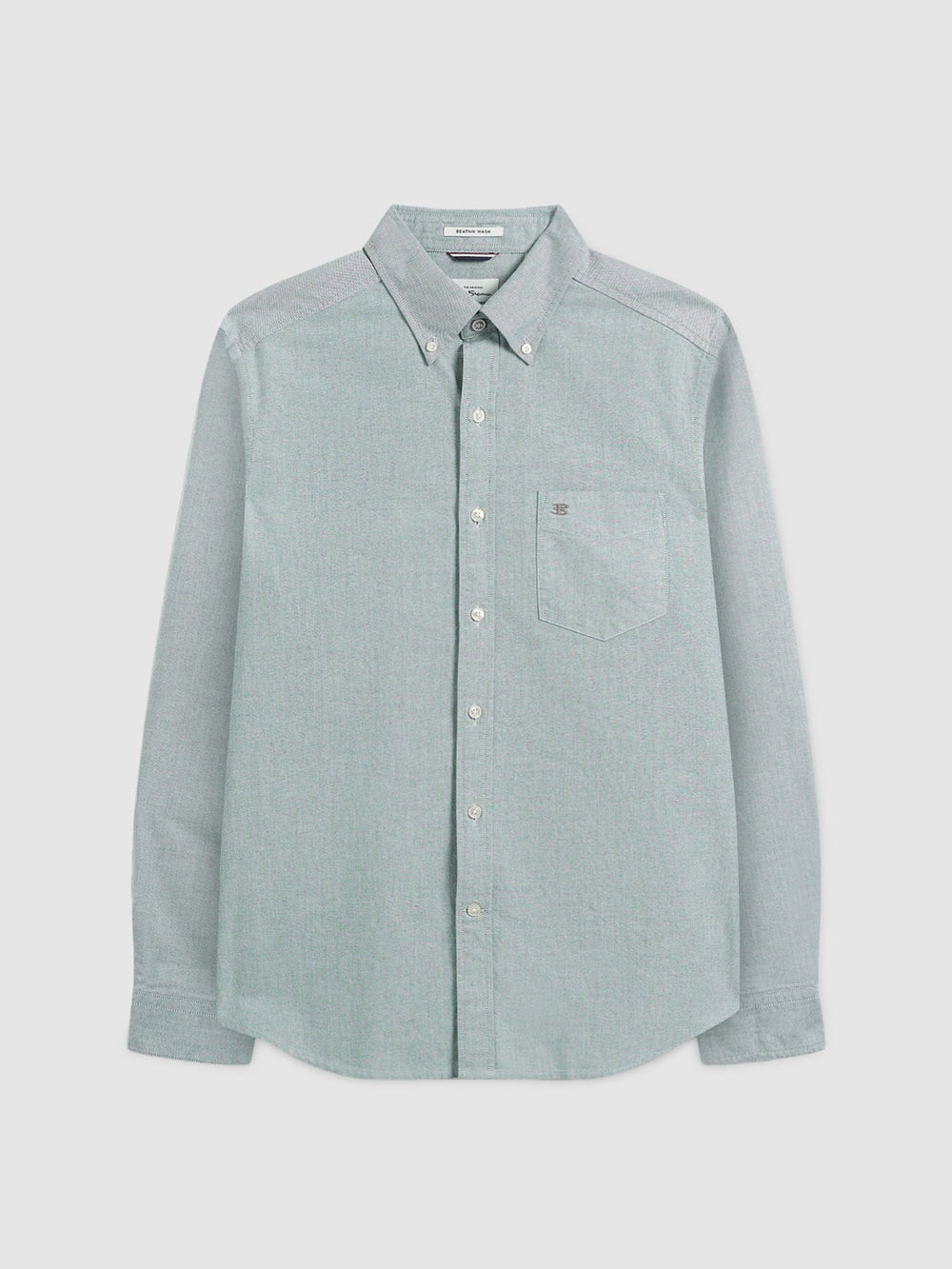 Ben Sherman Beatnik Wash Long-Sleeve シャツ 緑 | 871905-VMN