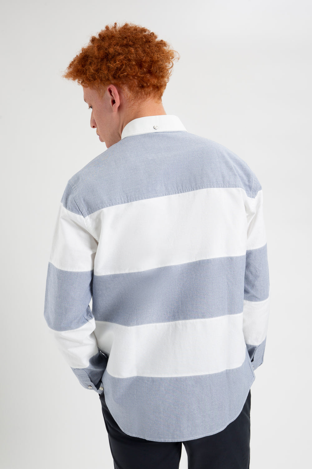 Ben Sherman Brighton Oxford Organic Garment Dye Rugby シャツ ネイビー | 207591-EJO