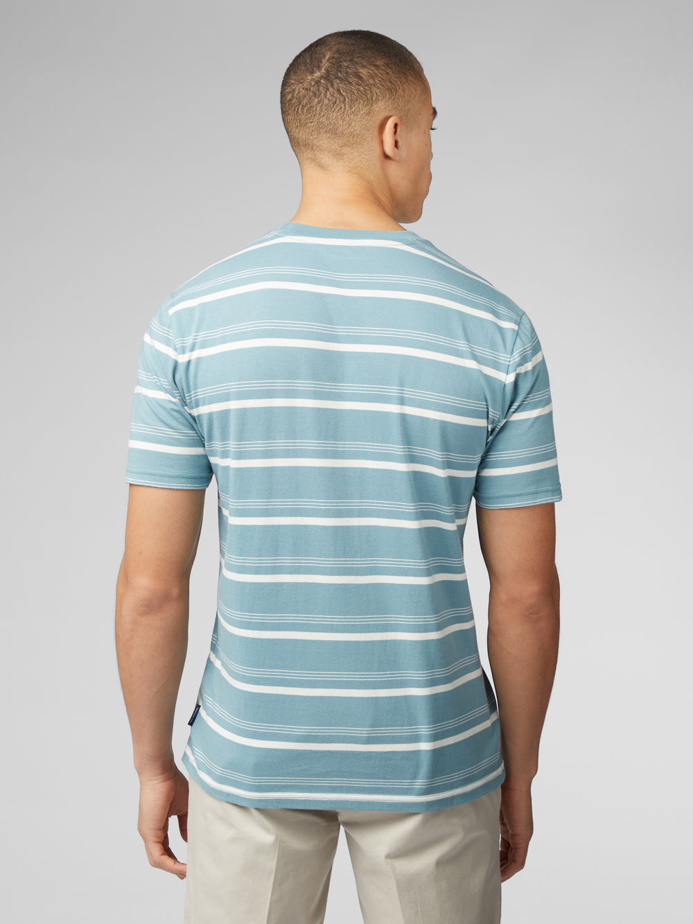 Ben Sherman Fine Stripe Tシャツ 青 | 754193-OFI