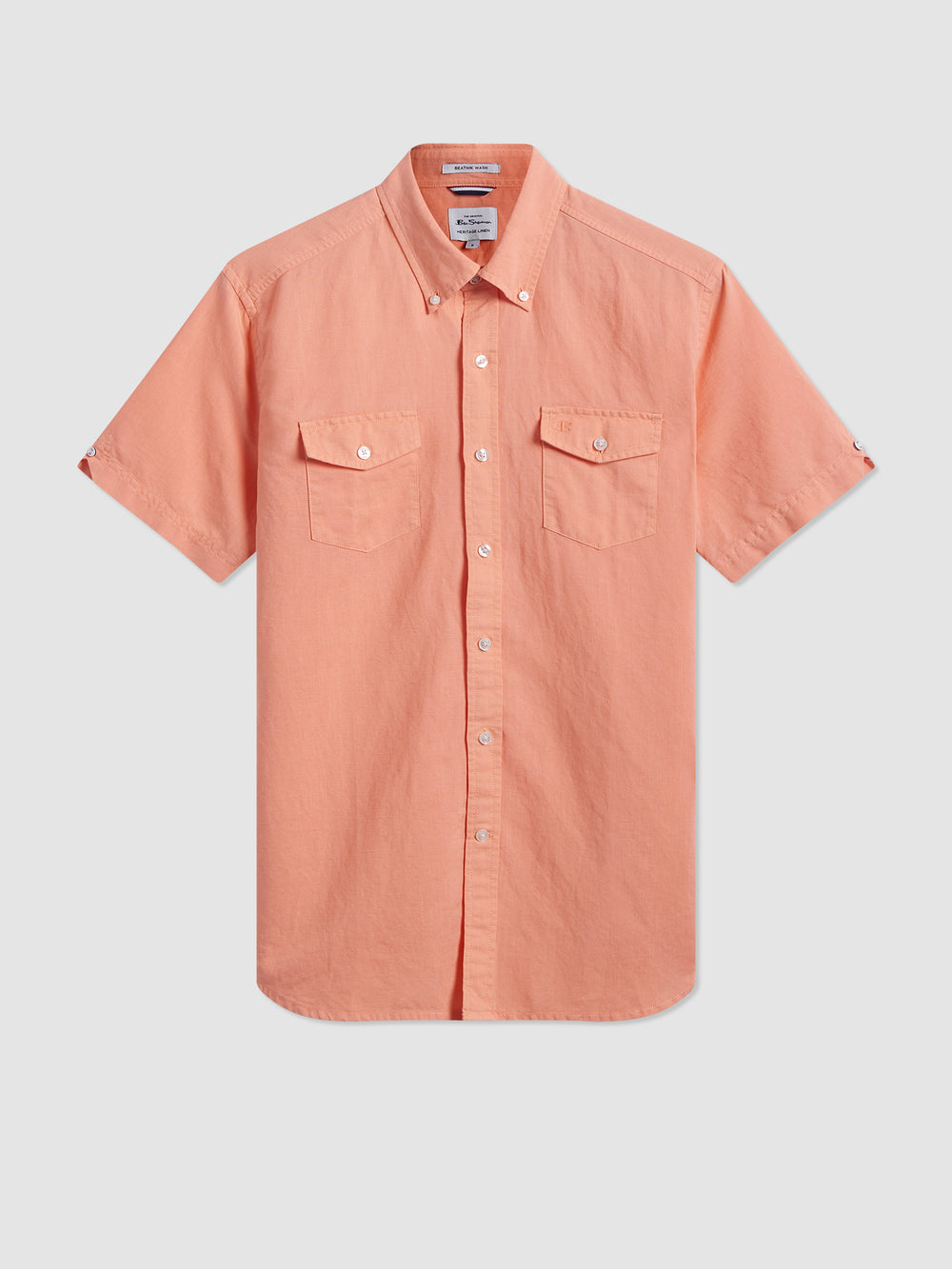 Ben Sherman Garment Dye Linen シャツ オレンジ | 276035-UEZ