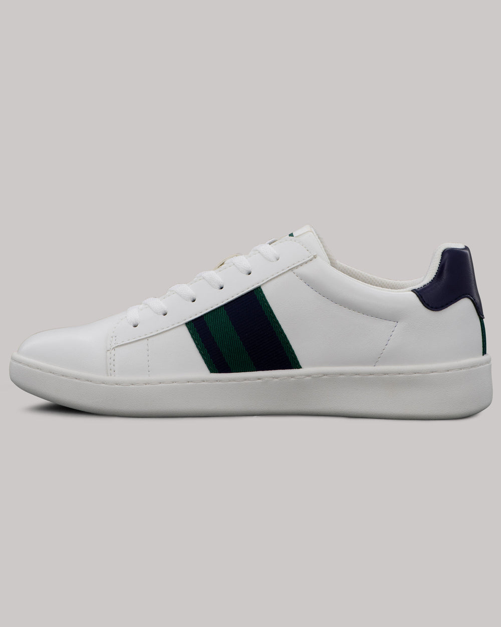 Ben Sherman Hampton Stripe スニーカー 白 ネイビー 緑 | 485231-NZQ