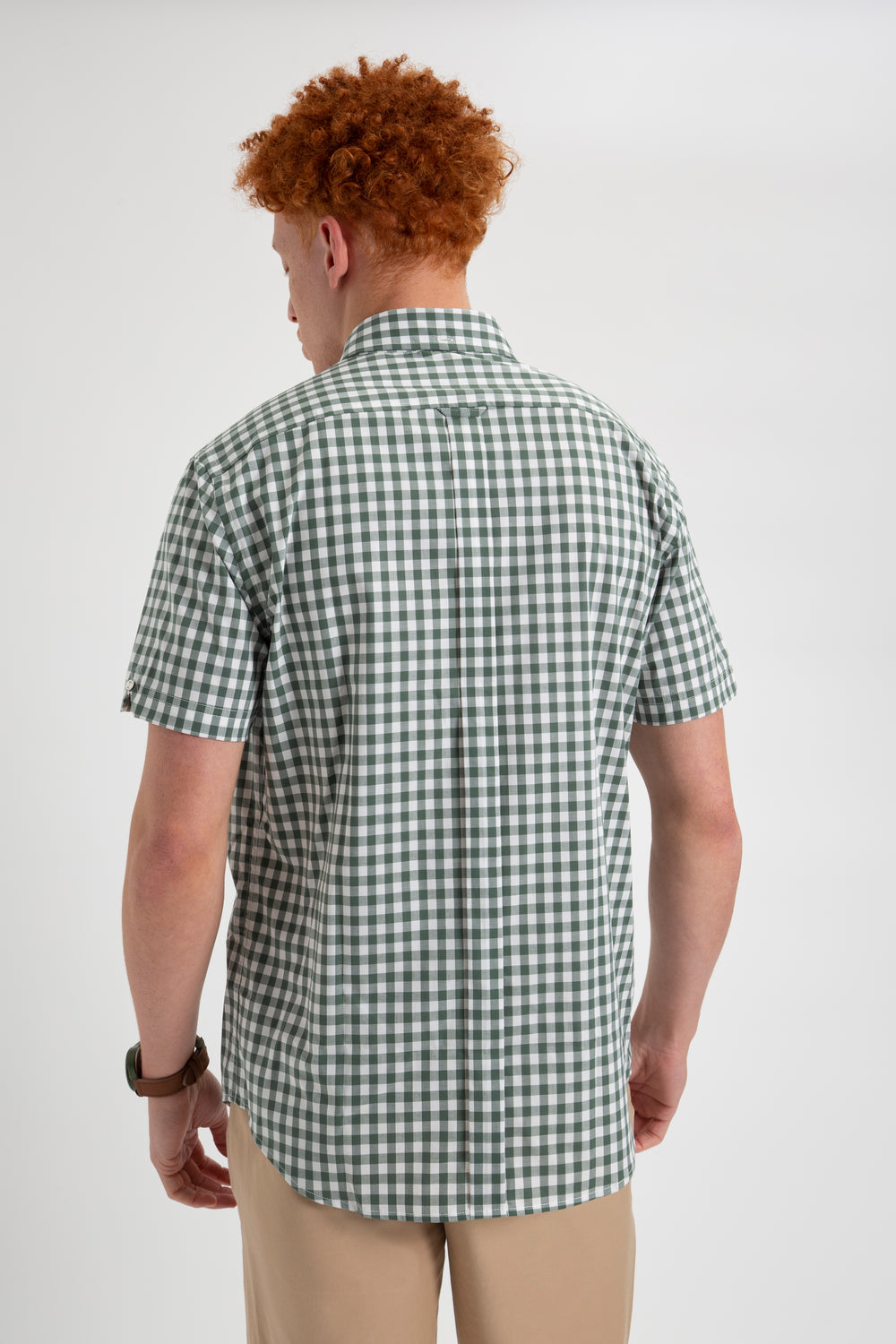 Ben Sherman House Poplin Gingham シャツ オリーブ | 784362-ILZ