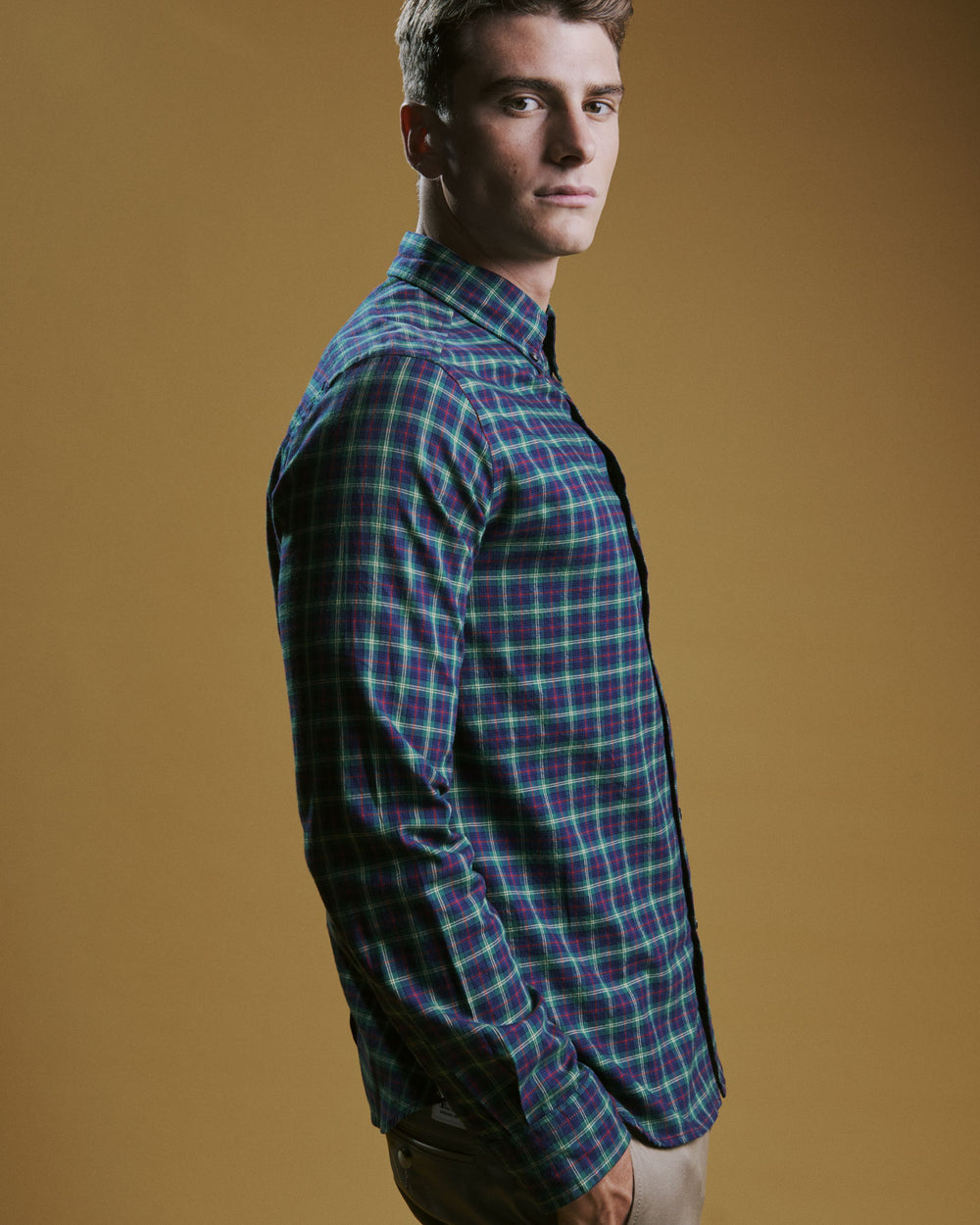 Ben Sherman House Tartan Twill シャツ 緑 | 651408-JAR