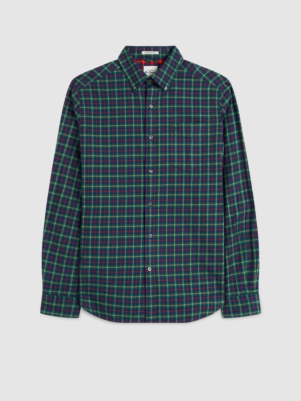 Ben Sherman House Tartan Twill シャツ 緑 | 651408-JAR