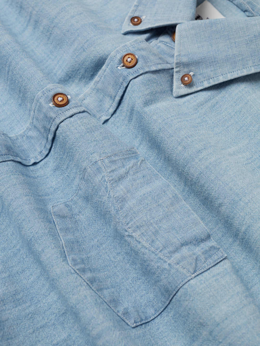 Ben Sherman Long-Sleeve Chambray シャツ 青 ネイビー | 691803-LKZ