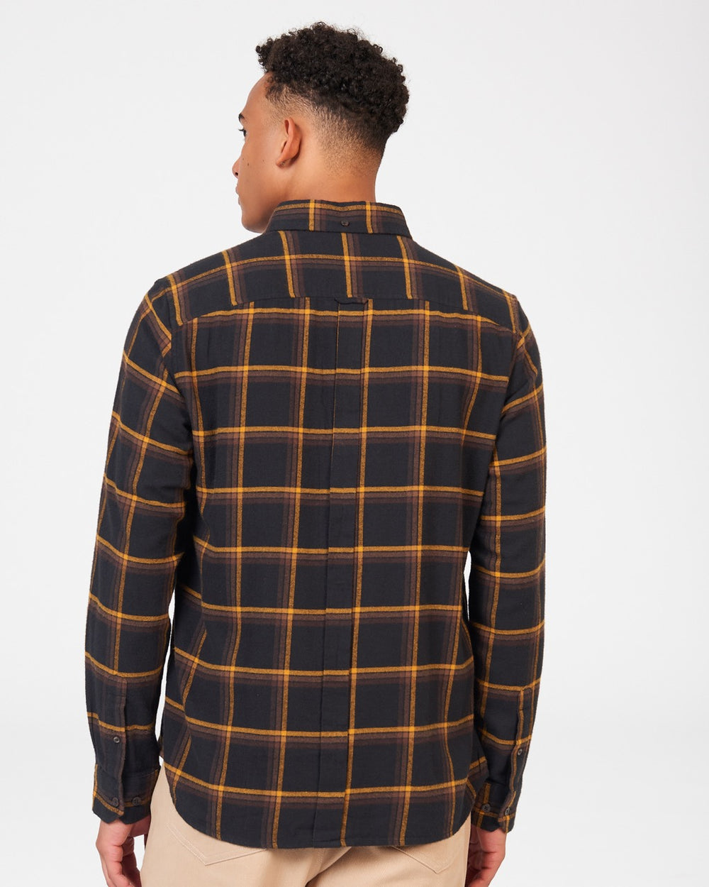 Ben Sherman Oversized Brushed Check シャツ 黒 | 934216-FDK