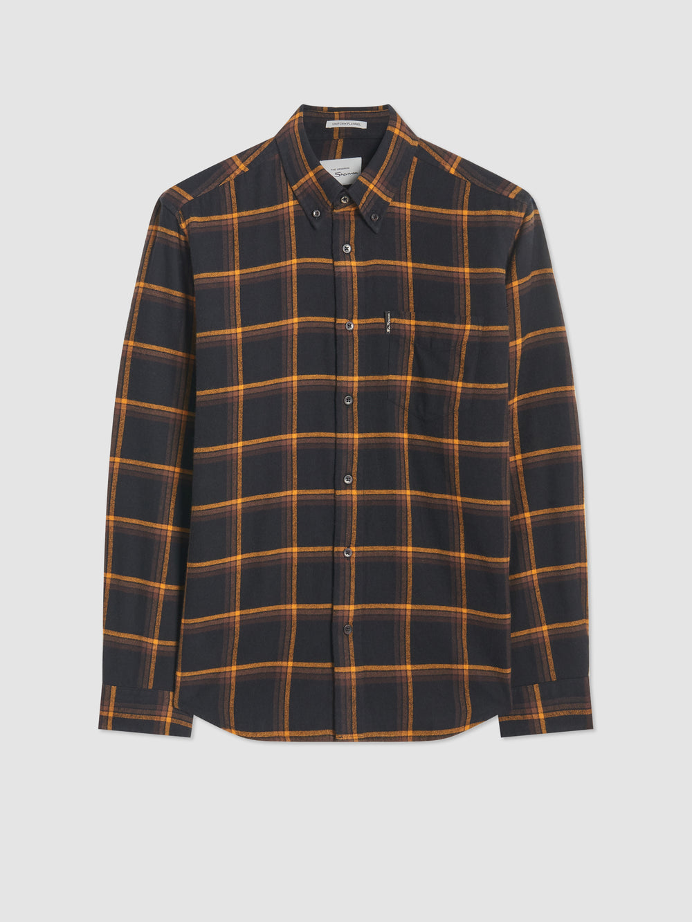 Ben Sherman Oversized Brushed Check シャツ 黒 | 934216-FDK