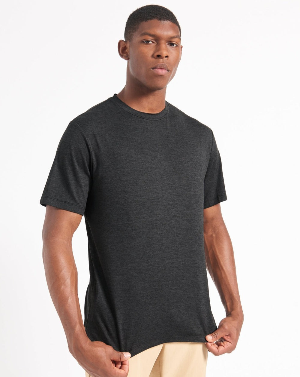 Ben Sherman Performance Stretch Marl Tシャツ 黒 | 598160-XKO