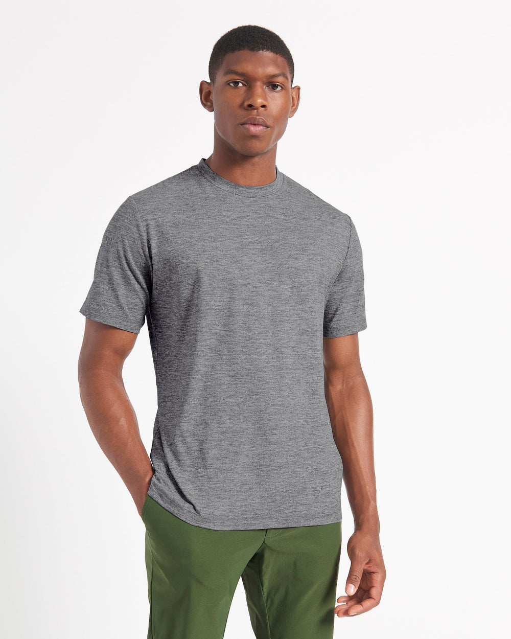 Ben Sherman Performance Stretch Marl Tシャツ グレー | 045731-ZQH