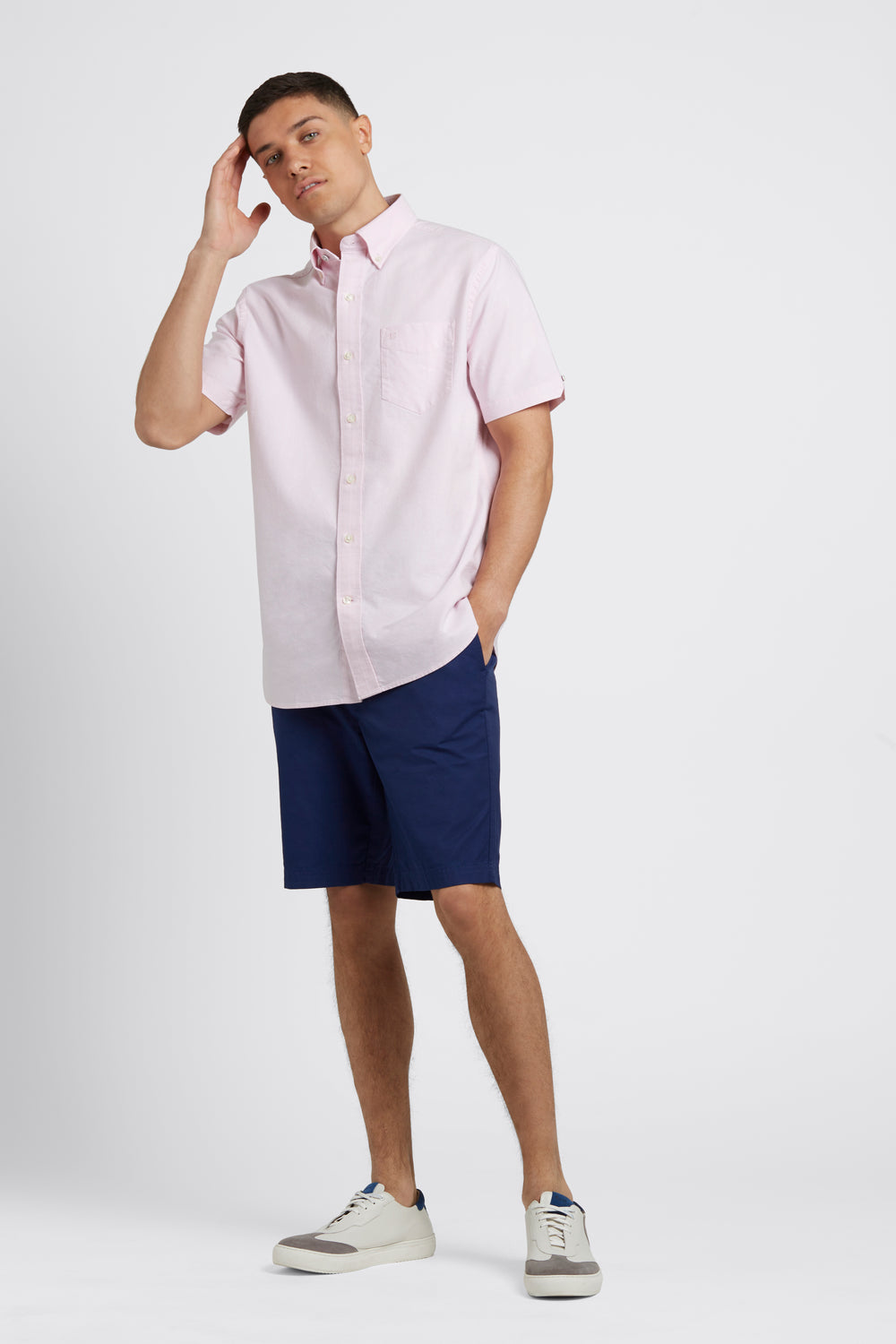 Ben Sherman Short Sleeve Brighton Oxford Organic シャツ ピンク | 850219-BAE