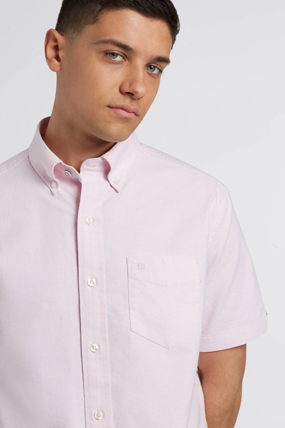 Ben Sherman Short Sleeve Brighton Oxford Organic シャツ ピンク | 850219-BAE