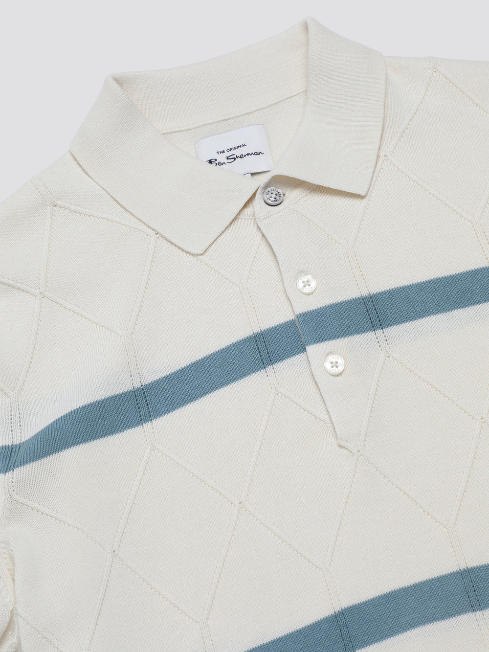 Ben Sherman Signature Argyle Stripe Polo ニットウェア 白 | 675801-YWM