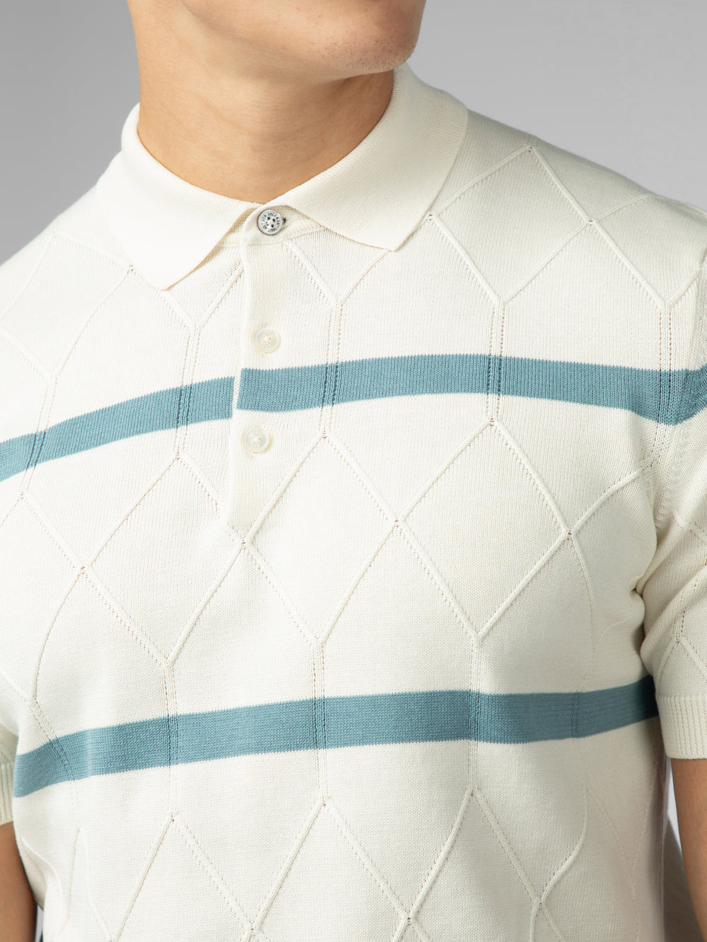 Ben Sherman Signature Argyle Stripe Polo ニットウェア 白 | 675801-YWM