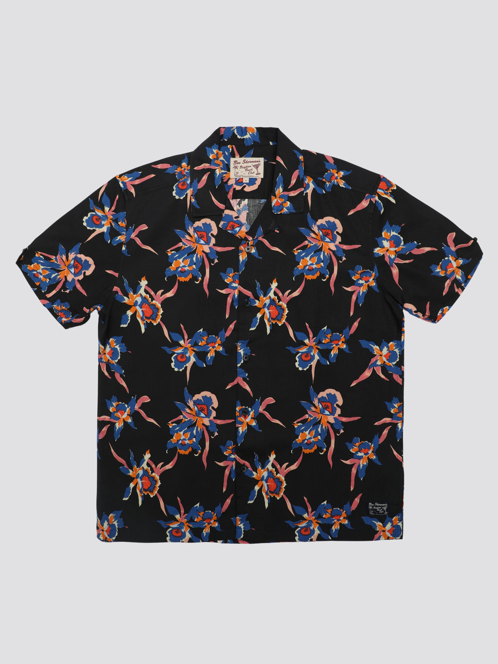 Ben Sherman Signature Botanical Print シャツ 黒 | 743086-VTN