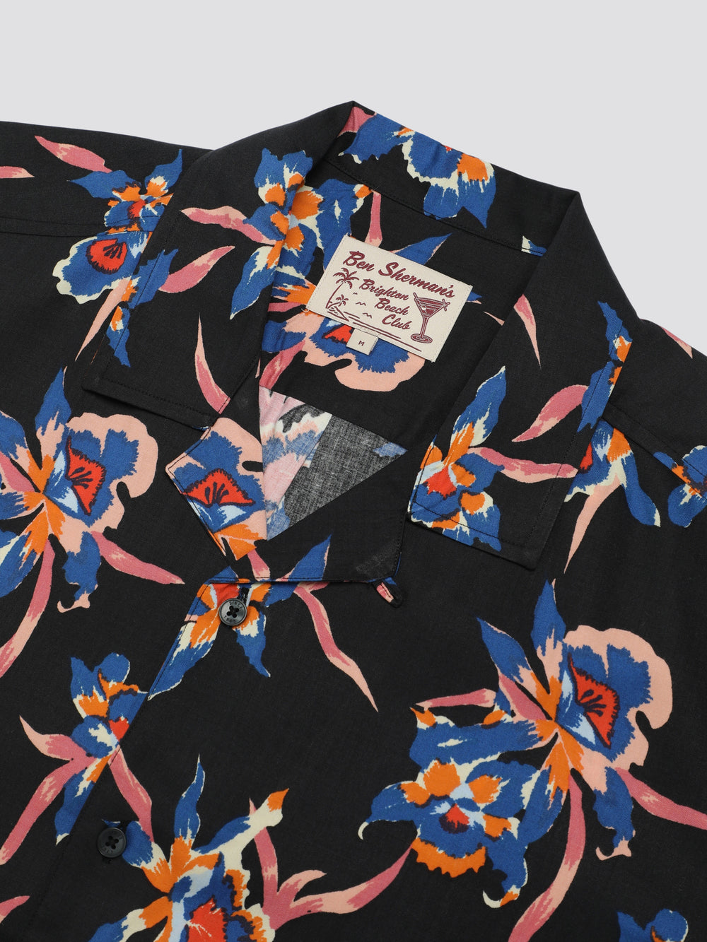 Ben Sherman Signature Botanical Print シャツ 黒 | 743086-VTN