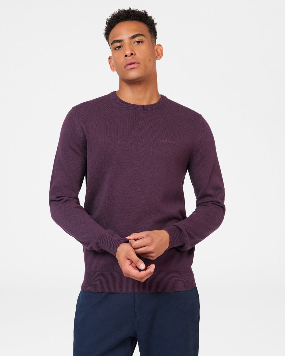 Ben Sherman Signature Crewneck ニットウェア 紫 | 108932-COH