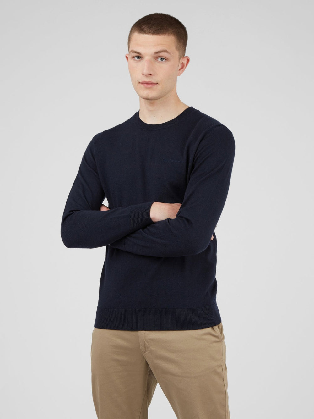 Ben Sherman Signature Crewneck ニットウェア ネイビー | 647230-WIH