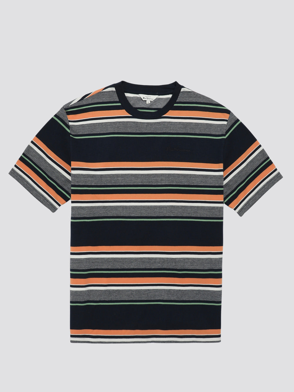 Ben Sherman Signature Engineered Stripe Tシャツ ネイビー | 698504-IKG