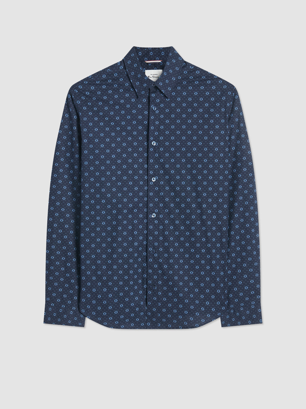 Ben Sherman Signature Geo シャツ 青 | 481950-OUW