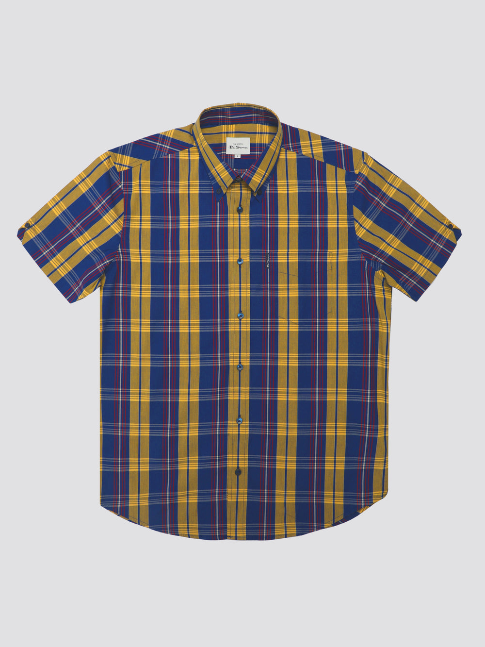 Ben Sherman Signature Irregular Check シャツ 青 | 146823-YMT