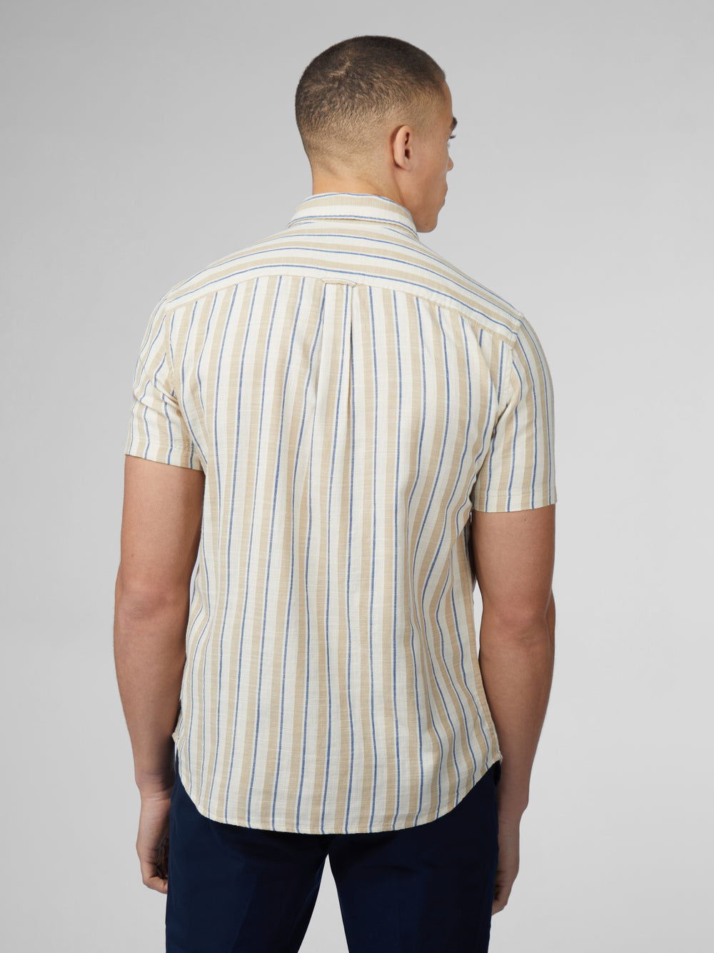 Ben Sherman Signature Mod Stripe シャツ 白 | 076389-ZNU