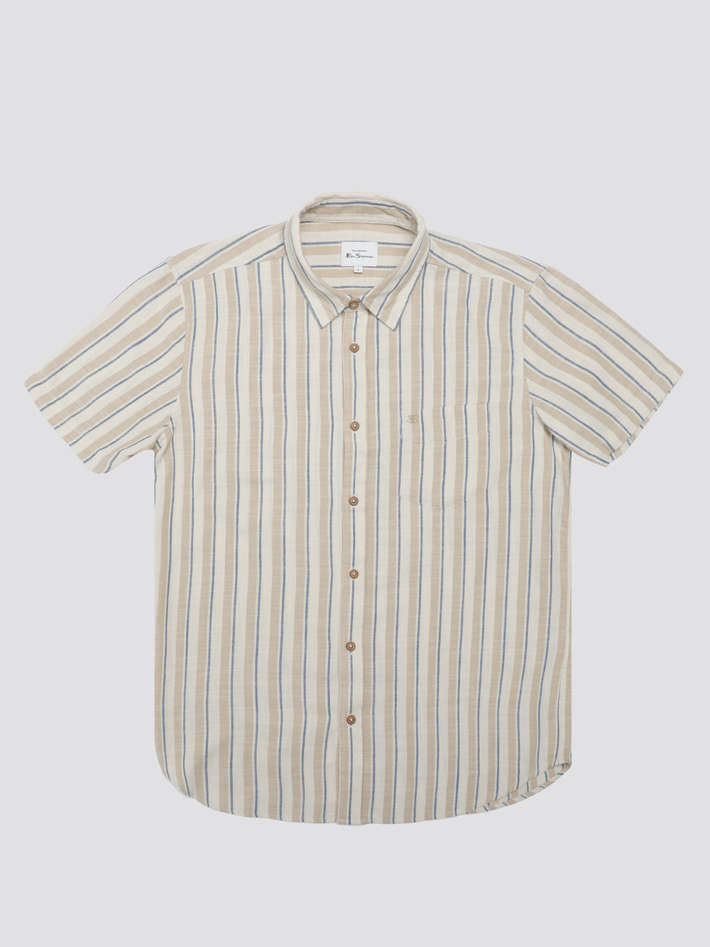 Ben Sherman Signature Mod Stripe シャツ 白 | 076389-ZNU