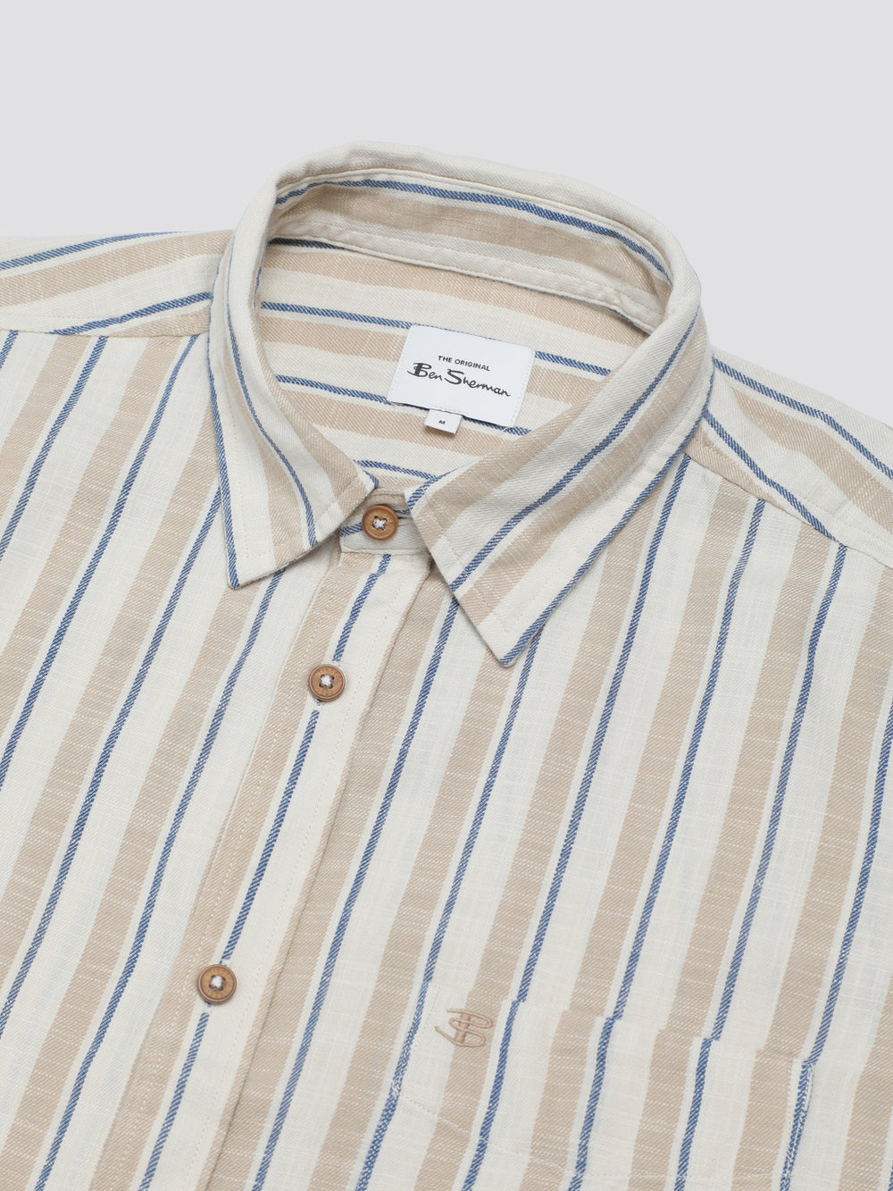 Ben Sherman Signature Mod Stripe シャツ 白 | 076389-ZNU