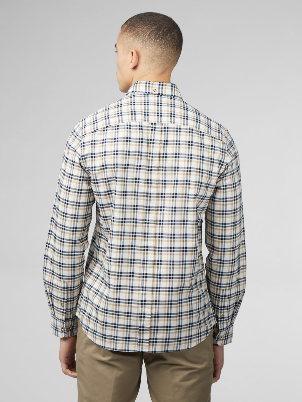 Ben Sherman Signature Oxford Check シャツ 白 | 750869-DEX