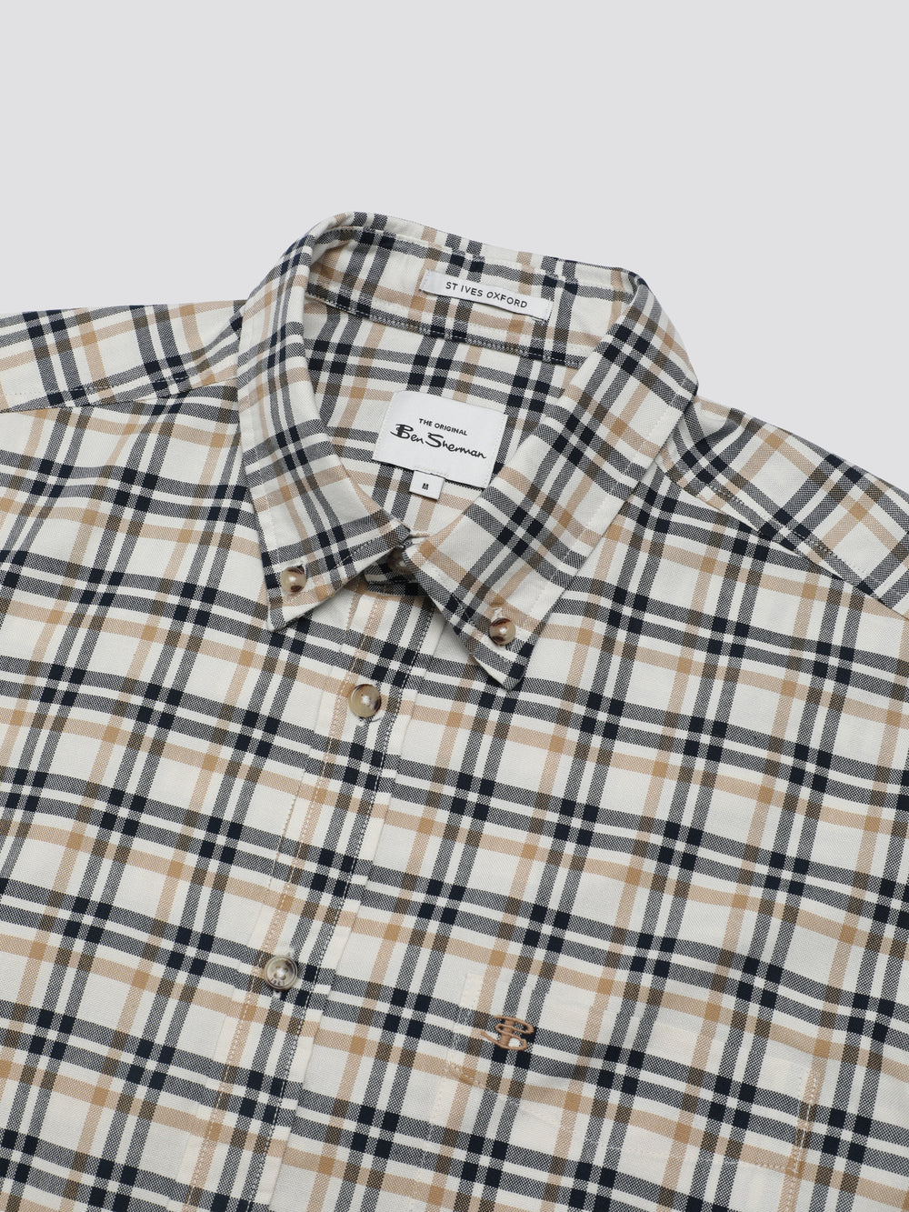 Ben Sherman Signature Oxford Check シャツ 白 | 750869-DEX