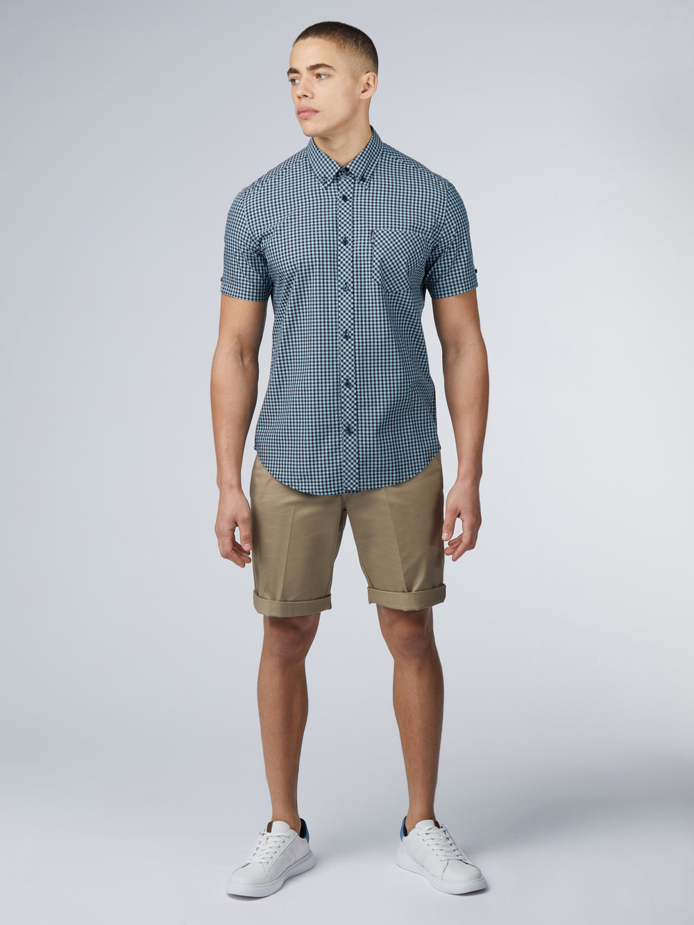 Ben Sherman Signature Short Sleeve Gingham シャツ 青 | 243659-ALS