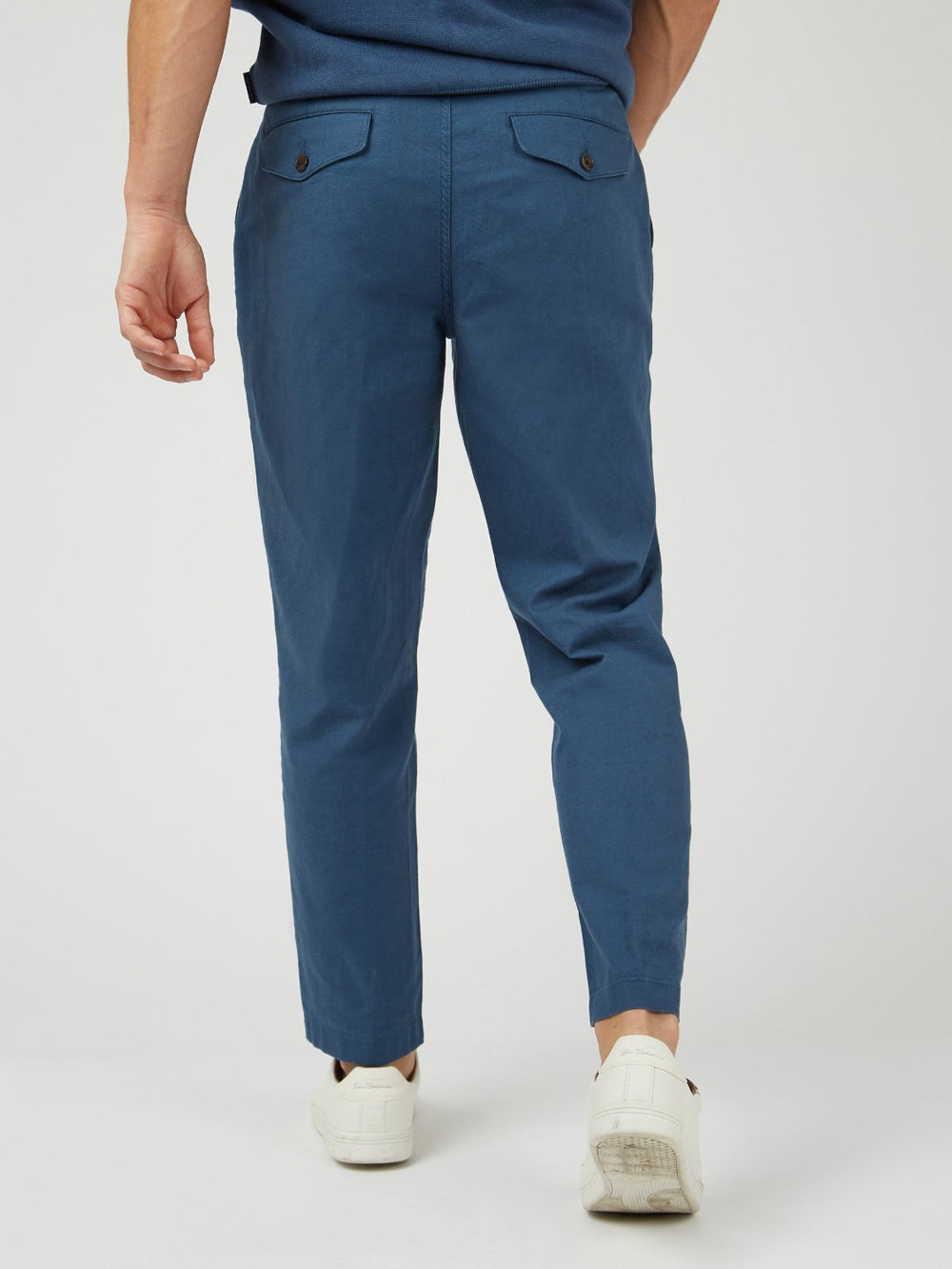 Ben Sherman Signature Slim Taper Linen パンツ 青 | 598762-LFH