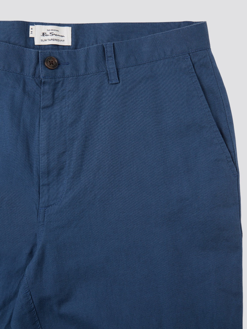 Ben Sherman Signature Slim Taper Linen パンツ 青 | 598762-LFH