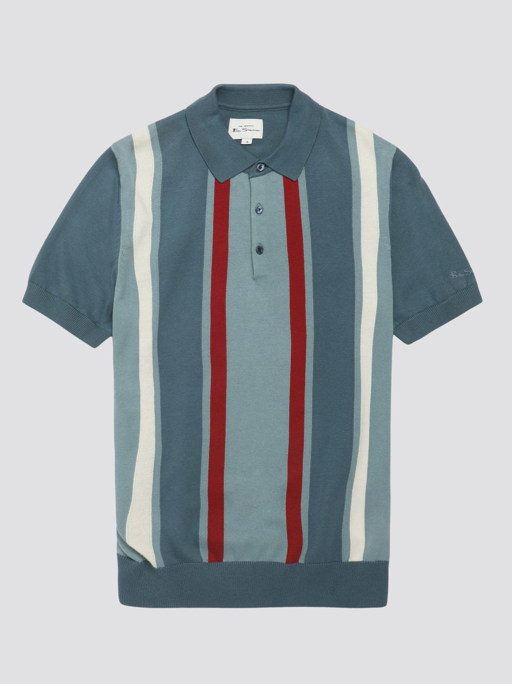 Ben Sherman Signature Vertical Stripe Polo ニットウェア ターコイズ | 519483-PYC